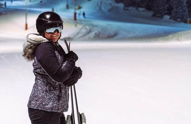 Night skiing with children