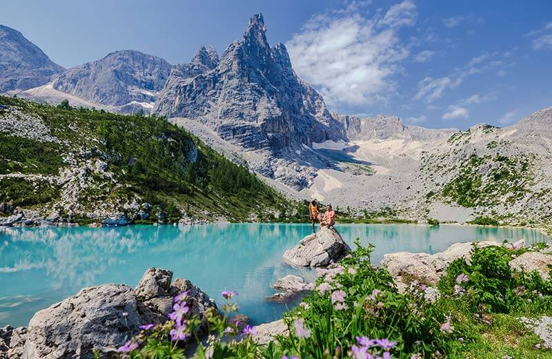 The lakes in the Dolomites