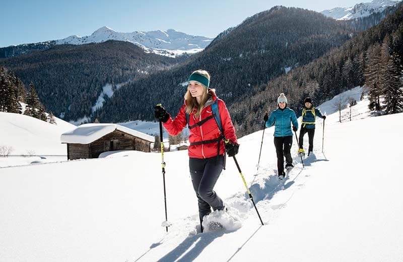 Winter and snowshoe hikes in the Dolomites